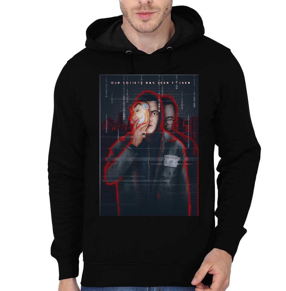 Mr. Robot F Society Black Hoodie T-Shirts, Sweatshirt | CoreVibeTees.com