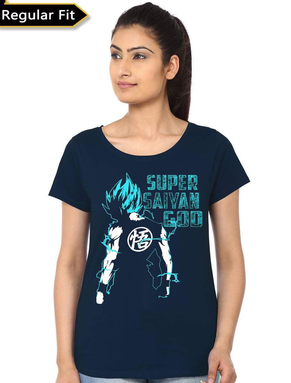 Saiyan God Navy Blue Girlâ€™s T-Shirt Hoodie, Sweatshirt | CoreVibeTees.com