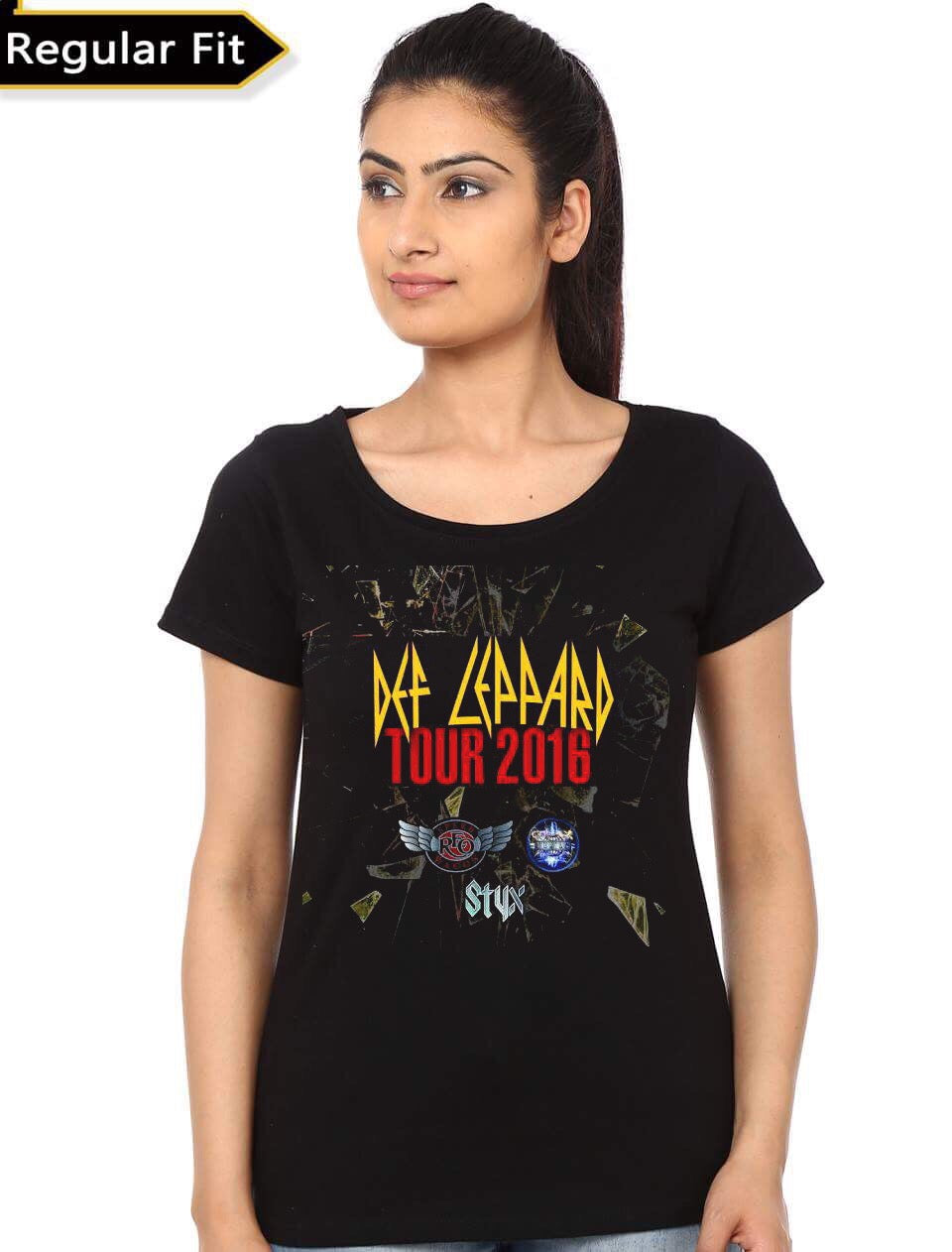 Def Leppard Girlâ€™s Black T-Shirt Hoodie, Sweatshirt | CoreVibeTees.com