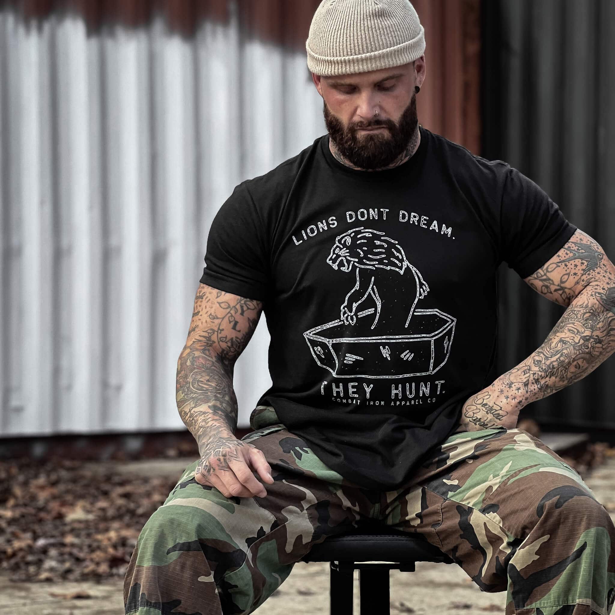 Lions Don't Dream. They Hunt. Men's T-Shirt Hoodie, Sweatshirt | CoreVibeTees.com (Image 5)
