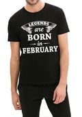 Legends Are Born In February Black T-Shirt Hoodie, Sweatshirt | CoreVibeTees.com