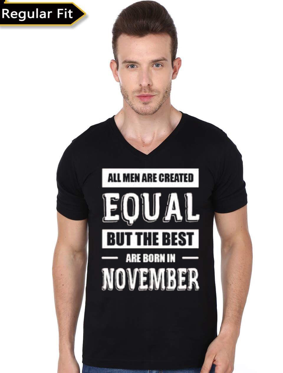 Legends Are Born In November V-Neck Black T-Shirt Hoodie, Sweatshirt | CoreVibeTees.com