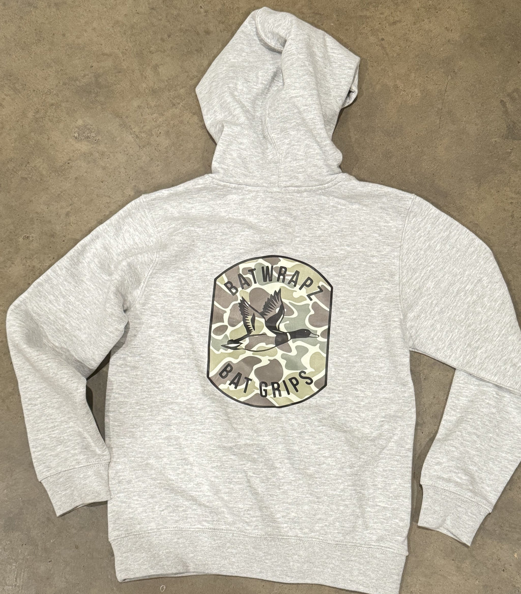 BatWrapz Duck Camo Hoodie Youth - Grey T-Shirts, Sweatshirt | CoreVibeTees.com (Image 3)