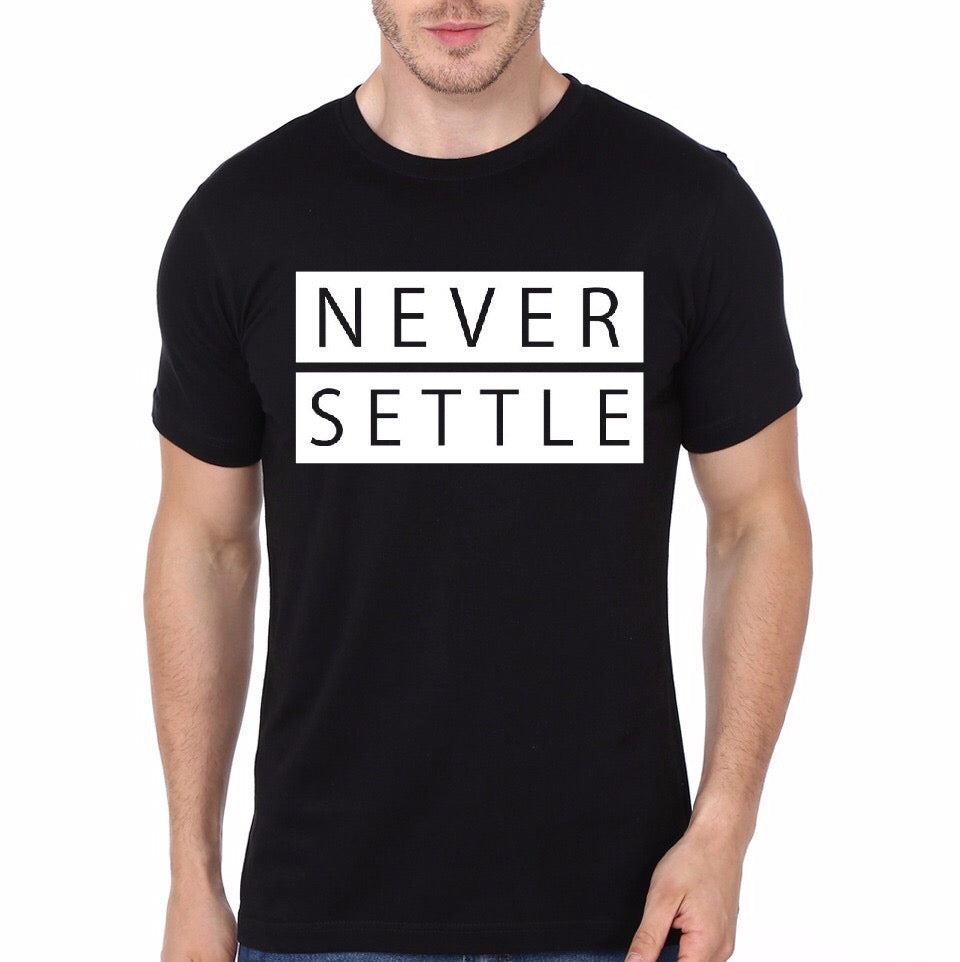 Never Settle Black T-Shirt Hoodie, Sweatshirt | CoreVibeTees.com
