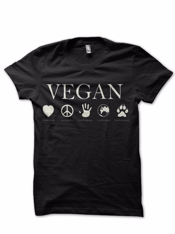 Vegan Black T-Shirt Style001 Hoodie, Sweatshirt | CoreVibeTees.com
