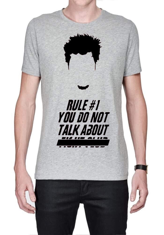 Rule Number 1 We Do Not Talk About Fight Club Grey T-Shirt Hoodie, Sweatshirt | CoreVibeTees.com