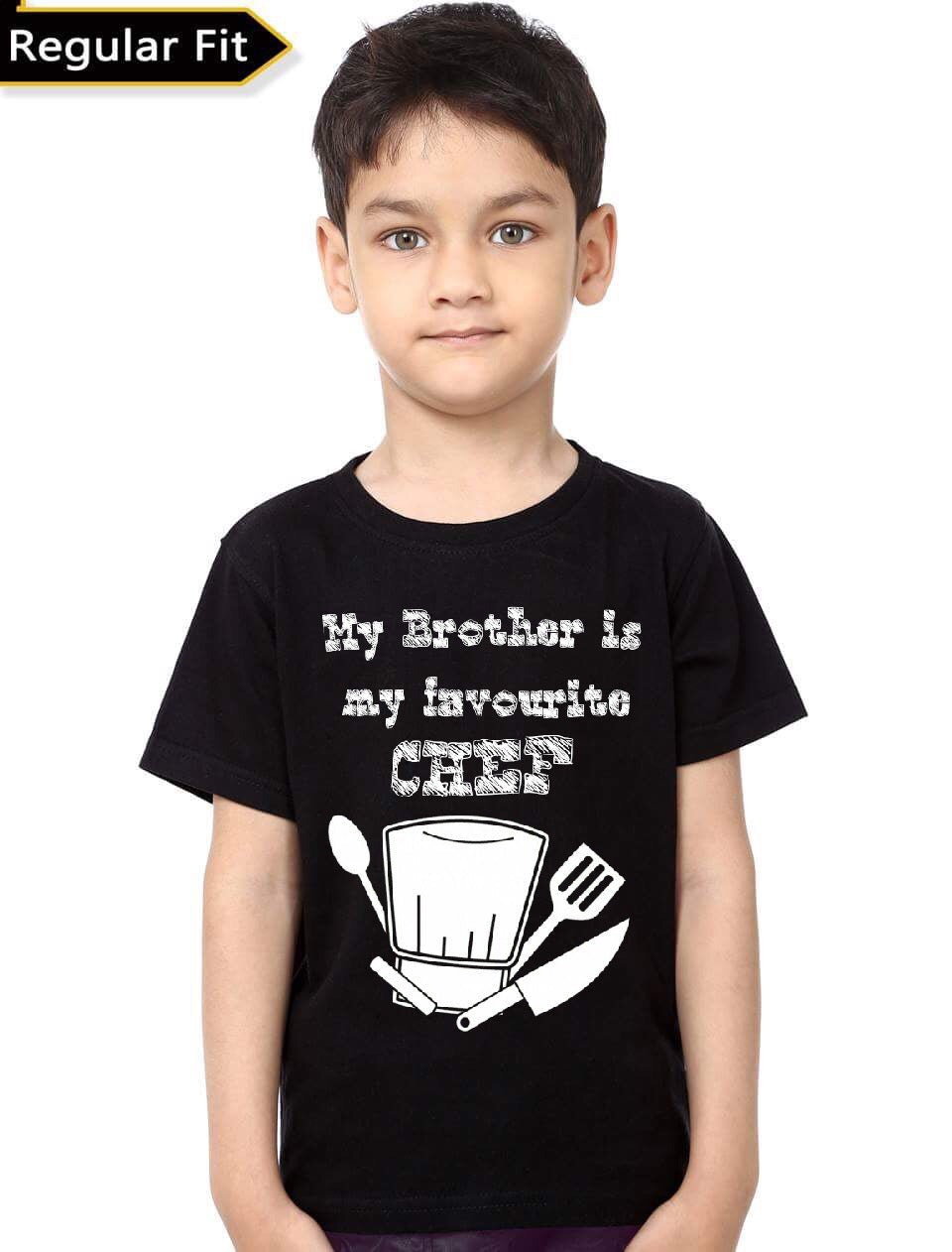 My Brother Is My Favourite Chef Black Kids T-Shirt Hoodie, Sweatshirt | CoreVibeTees.com