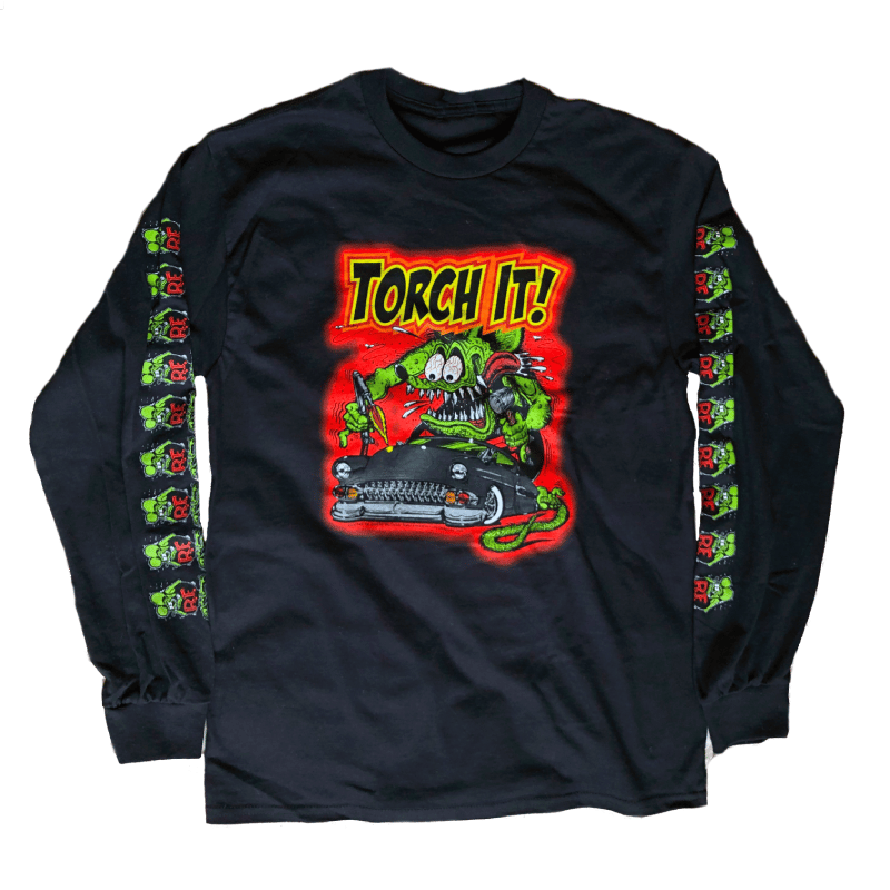 Rat Fink Torch It Long Sleeve Shirt Hoodie, Sweatshirt | CoreVibeTees.com (Image 1)