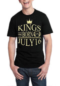 Kings Are Born On July 16 Black T-Shirt Hoodie, Sweatshirt | CoreVibeTees.com