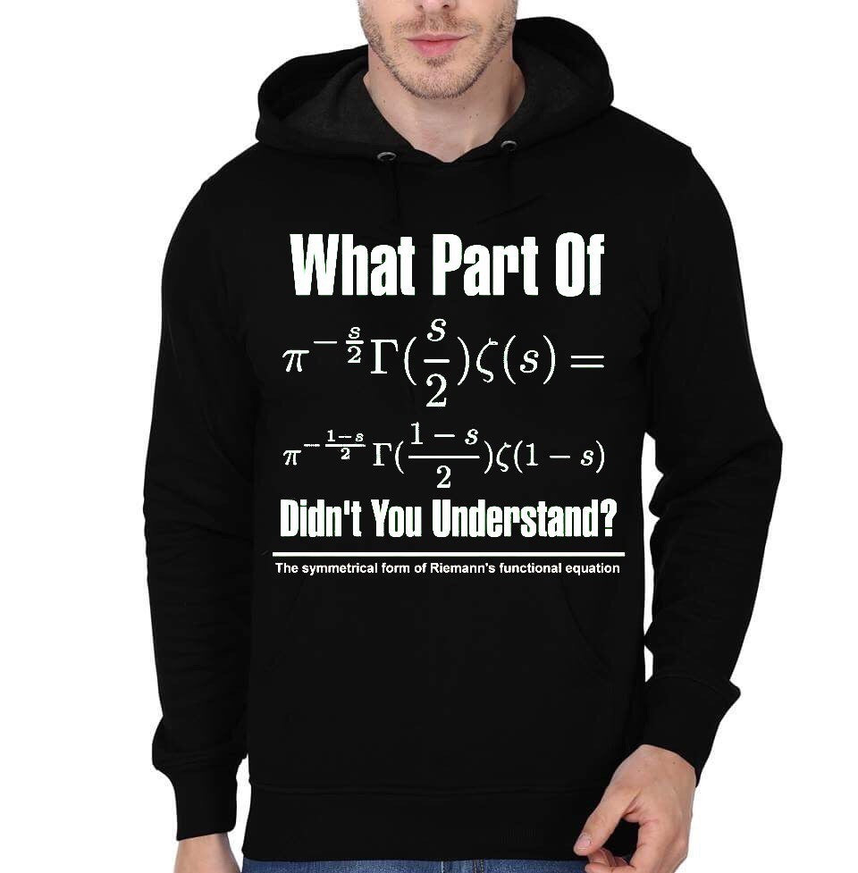 Riemannâ€™s Functional Equation Black Hoodie T-Shirts, Sweatshirt | CoreVibeTees.com