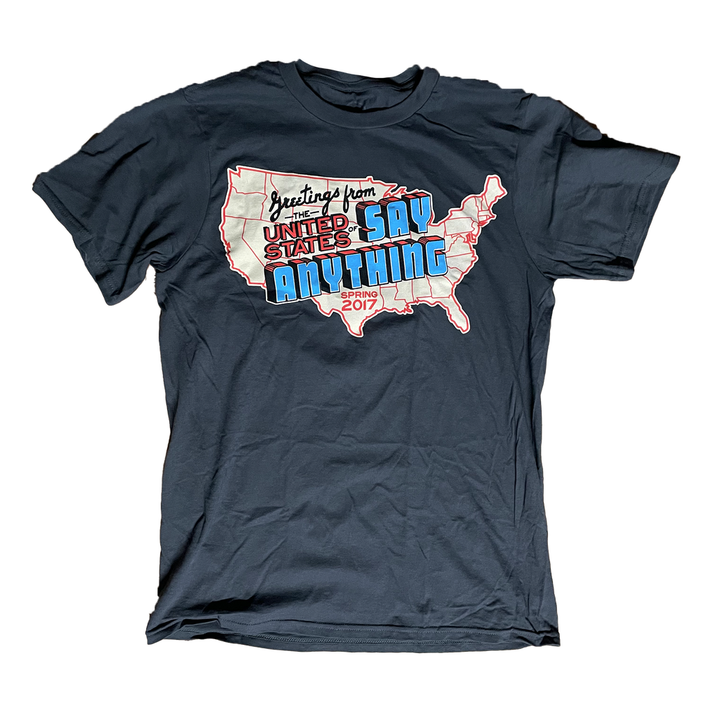 Say Anything - Greetings From.. Tour 2017 Shirt Hoodie, Sweatshirt | CoreVibeTees.com (Image 1)
