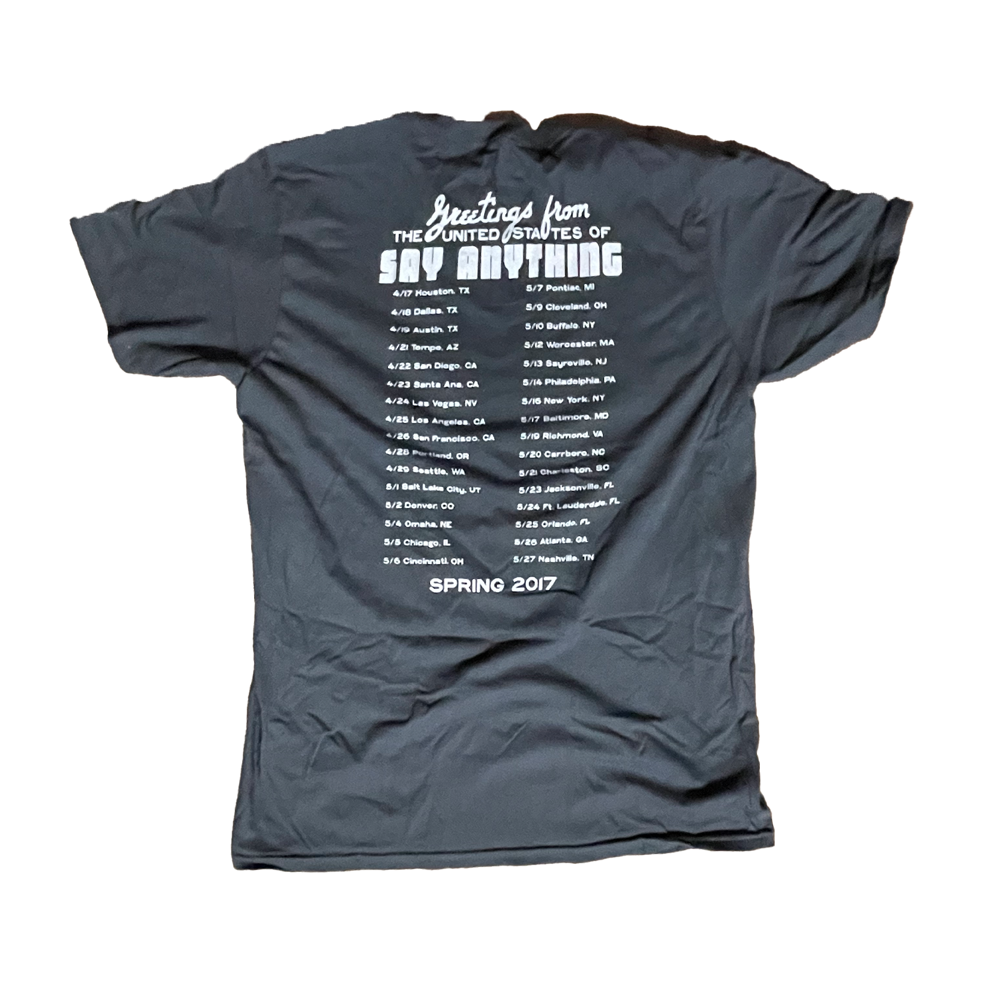 Say Anything - Greetings From.. Tour 2017 Shirt Hoodie, Sweatshirt | CoreVibeTees.com (Image 2)