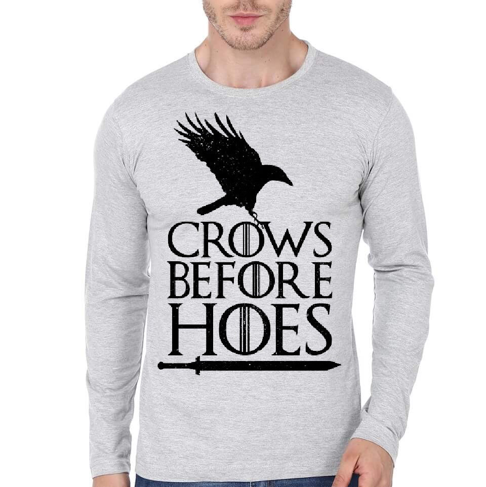Crows Before Hoes Full Sleeve T-Shirt Hoodie, Sweatshirt | CoreVibeTees.com