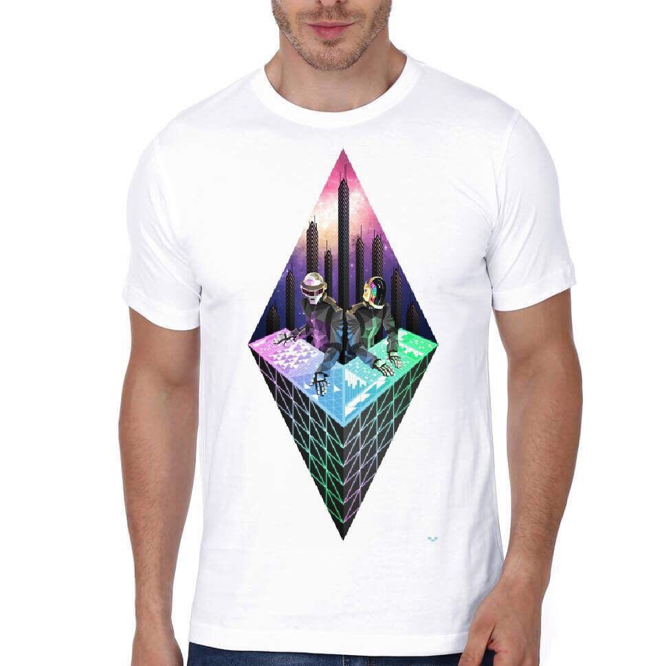 Daft Punk White T-Shirt Style002 Hoodie, Sweatshirt | CoreVibeTees.com