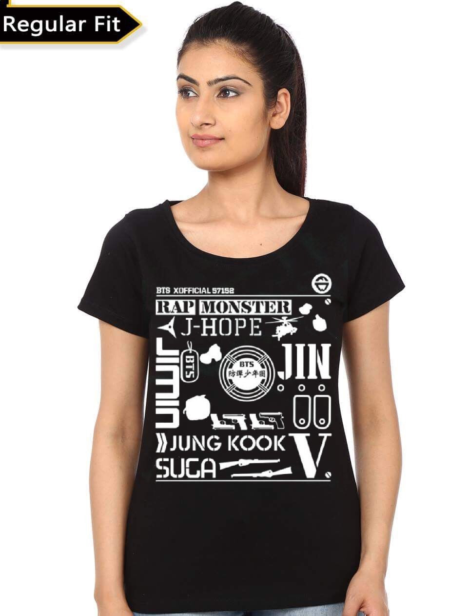Rap Monster Girlâ€™s Black T-Shirt Hoodie, Sweatshirt | CoreVibeTees.com