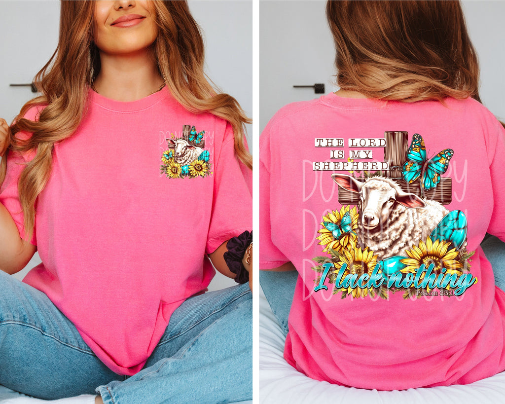 LORD IS MY SHEPHERD- POCKET PRINT DOUBLE SIDED TEE Hoodie, Sweatshirt | CoreVibeTees.com (Image 1)