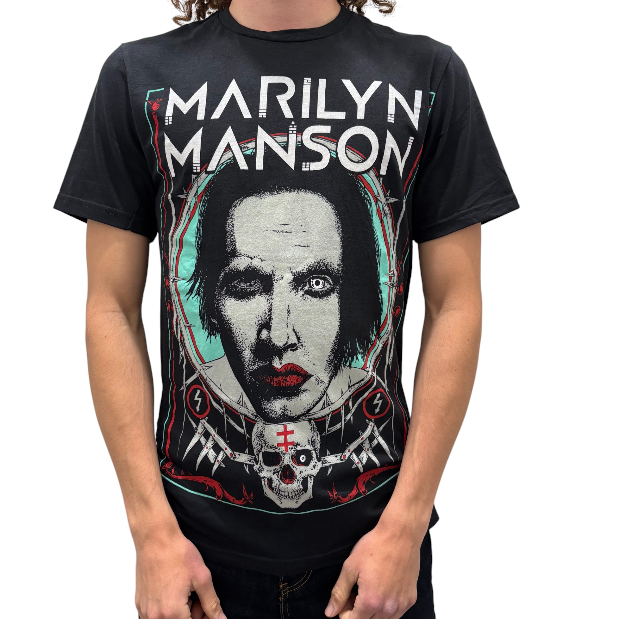 Marilyn Manson Face T-Shirt Hoodie, Sweatshirt | CoreVibeTees.com (Image 3)