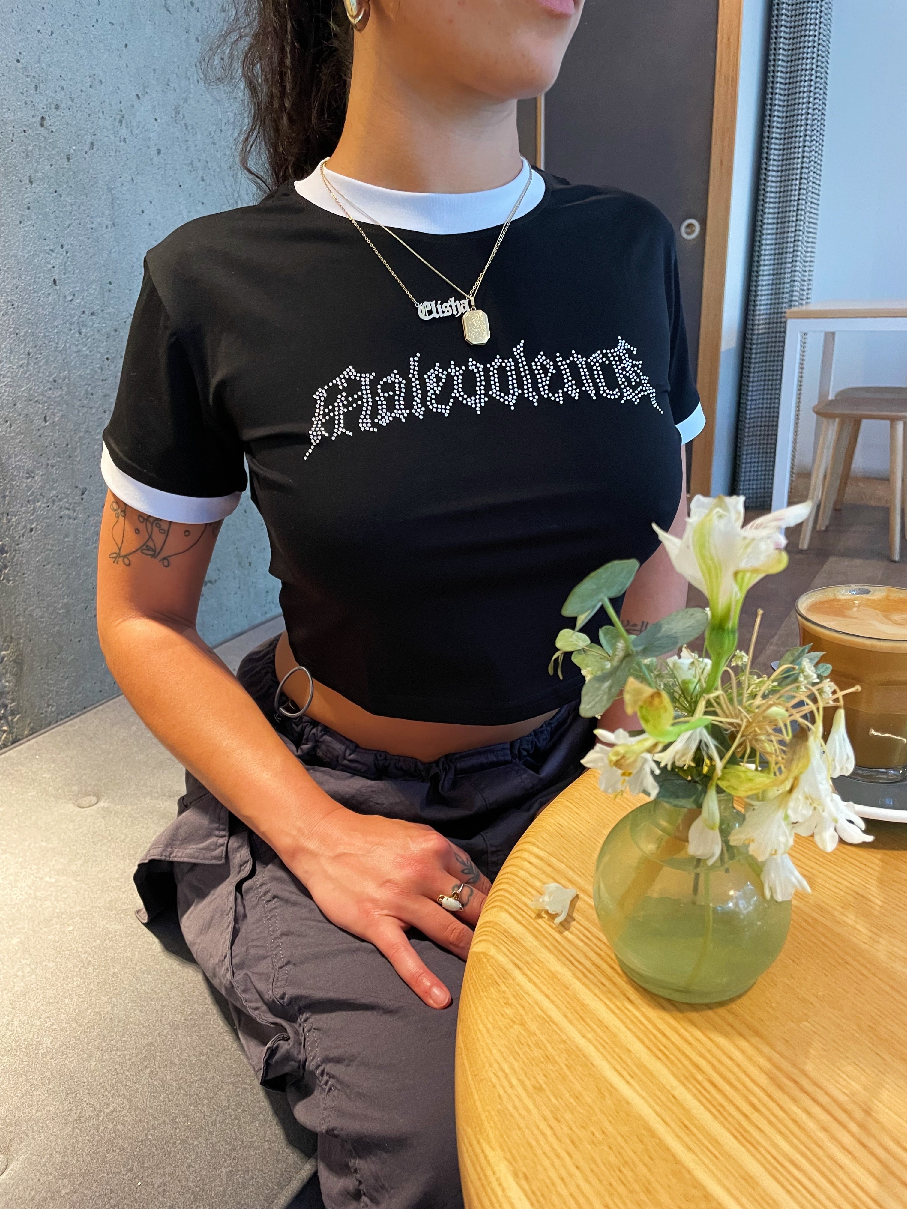 Malevolence Rhinestone Ringer T-Shirt Hoodie, Sweatshirt | CoreVibeTees.com (Image 3)