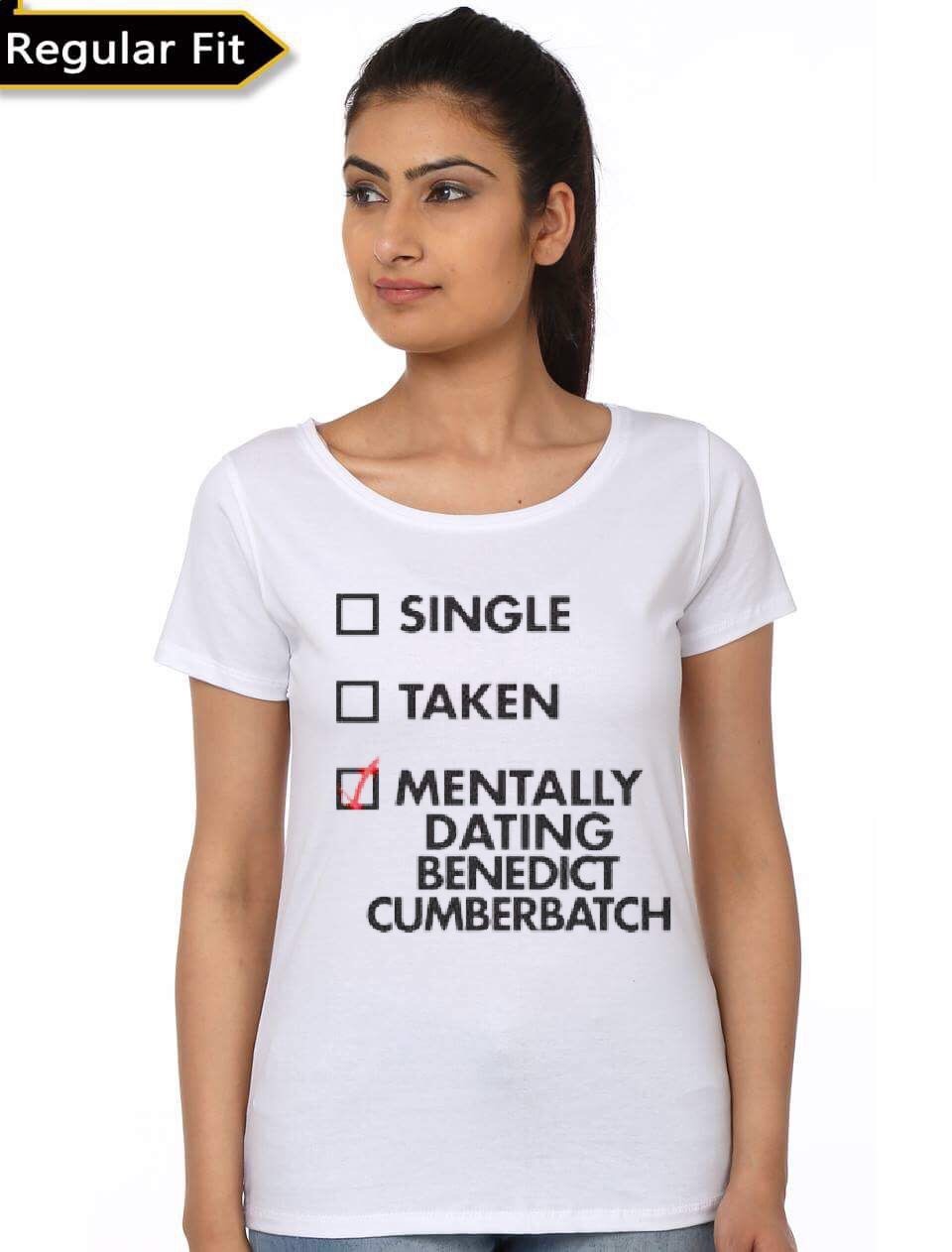 Mentally Dating Benedict Cumberbatch White T-Shirt Hoodie, Sweatshirt | CoreVibeTees.com