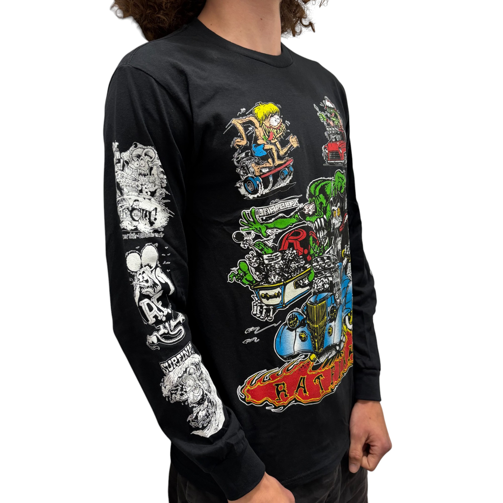 Rat Fink Collage Long Sleeve Shirt Hoodie, Sweatshirt | CoreVibeTees.com (Image 4)