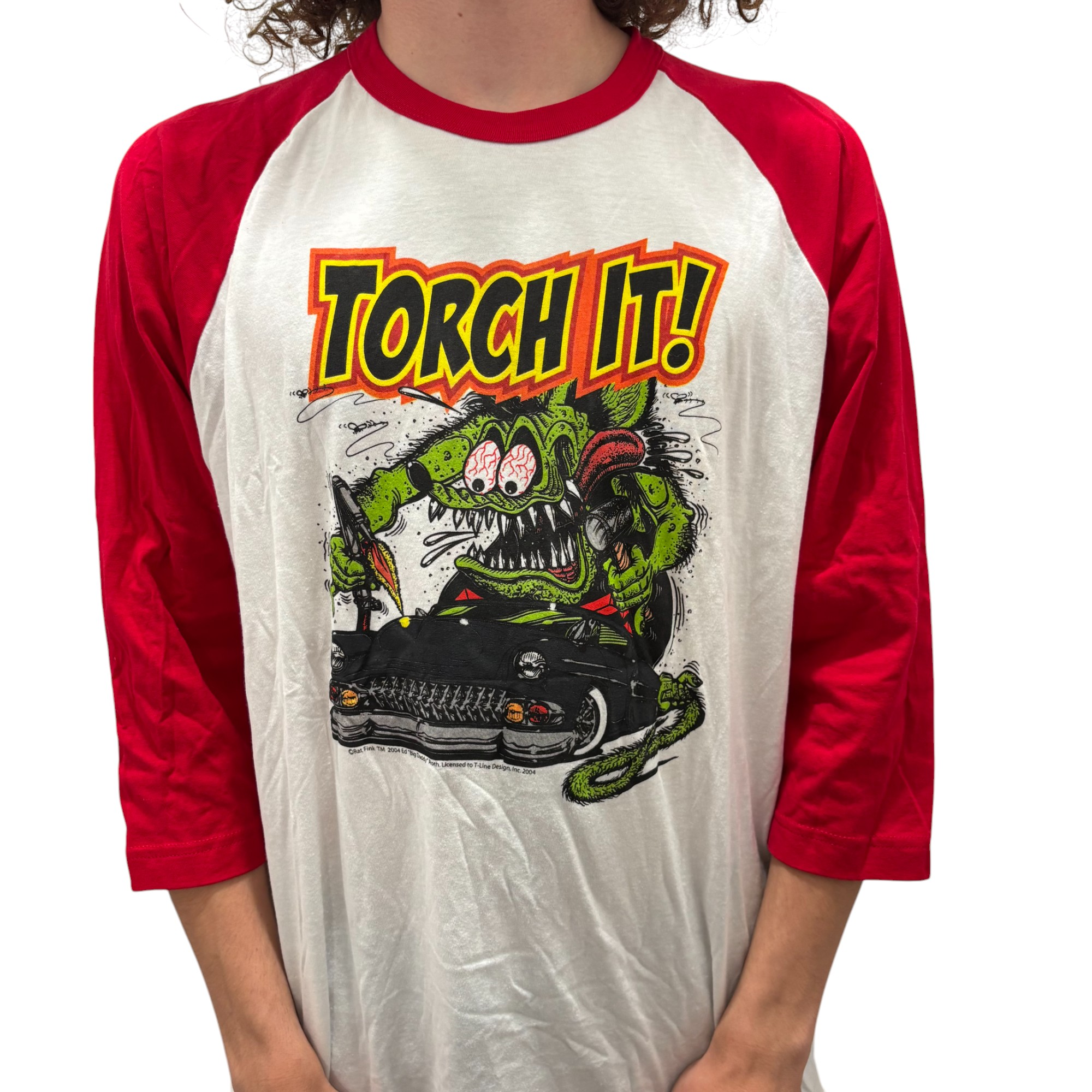 Rat Fink Torch It Red Baseball Tee Hoodie, Sweatshirt | CoreVibeTees.com (Image 1)