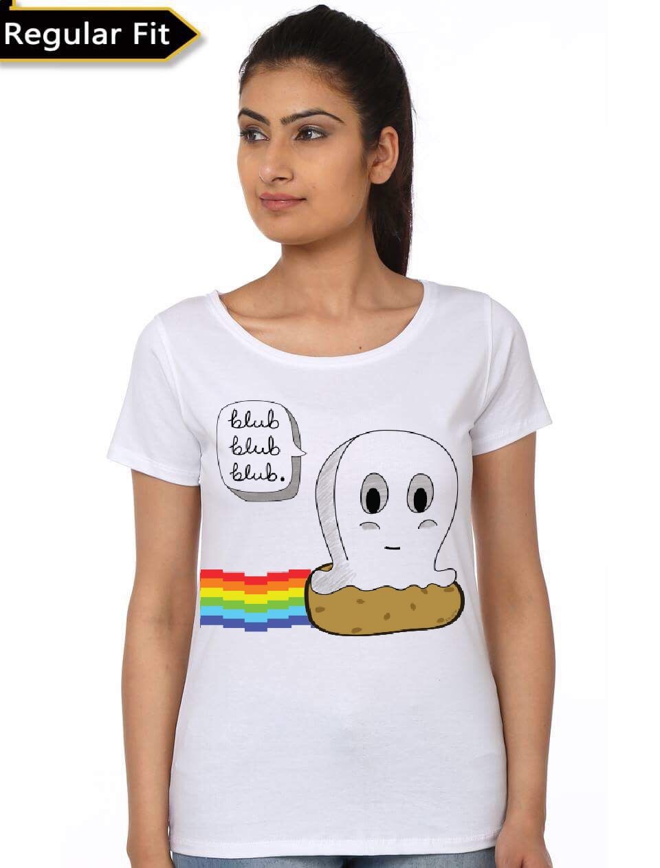 Blub Girlâ€™s White T-Shirt Hoodie, Sweatshirt | CoreVibeTees.com
