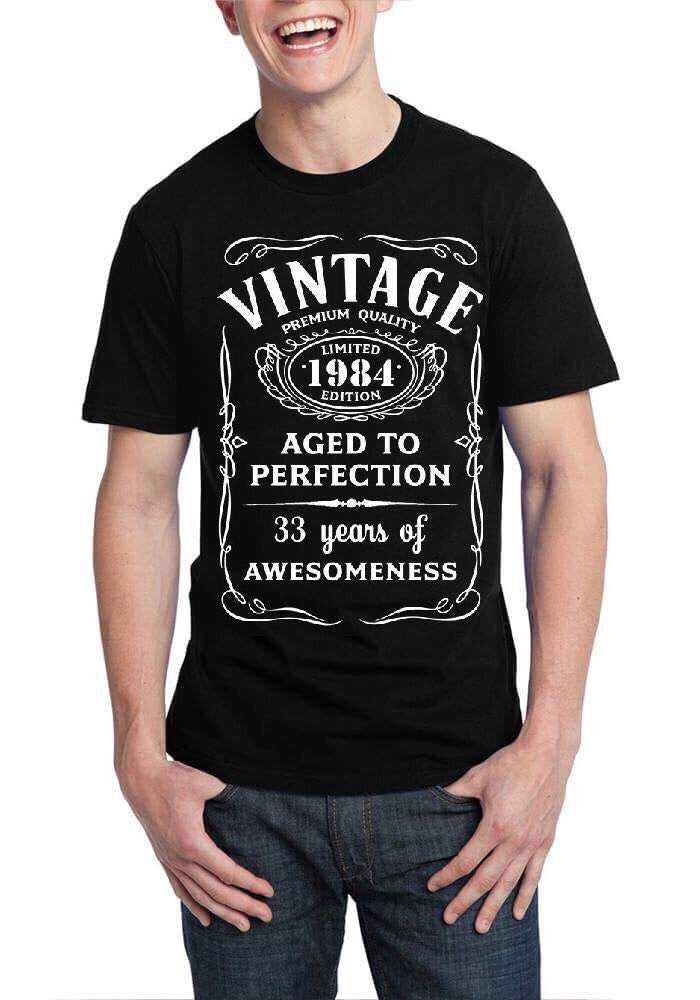 Vintage Born In 1984 Black T-Shirt Hoodie, Sweatshirt | CoreVibeTees.com