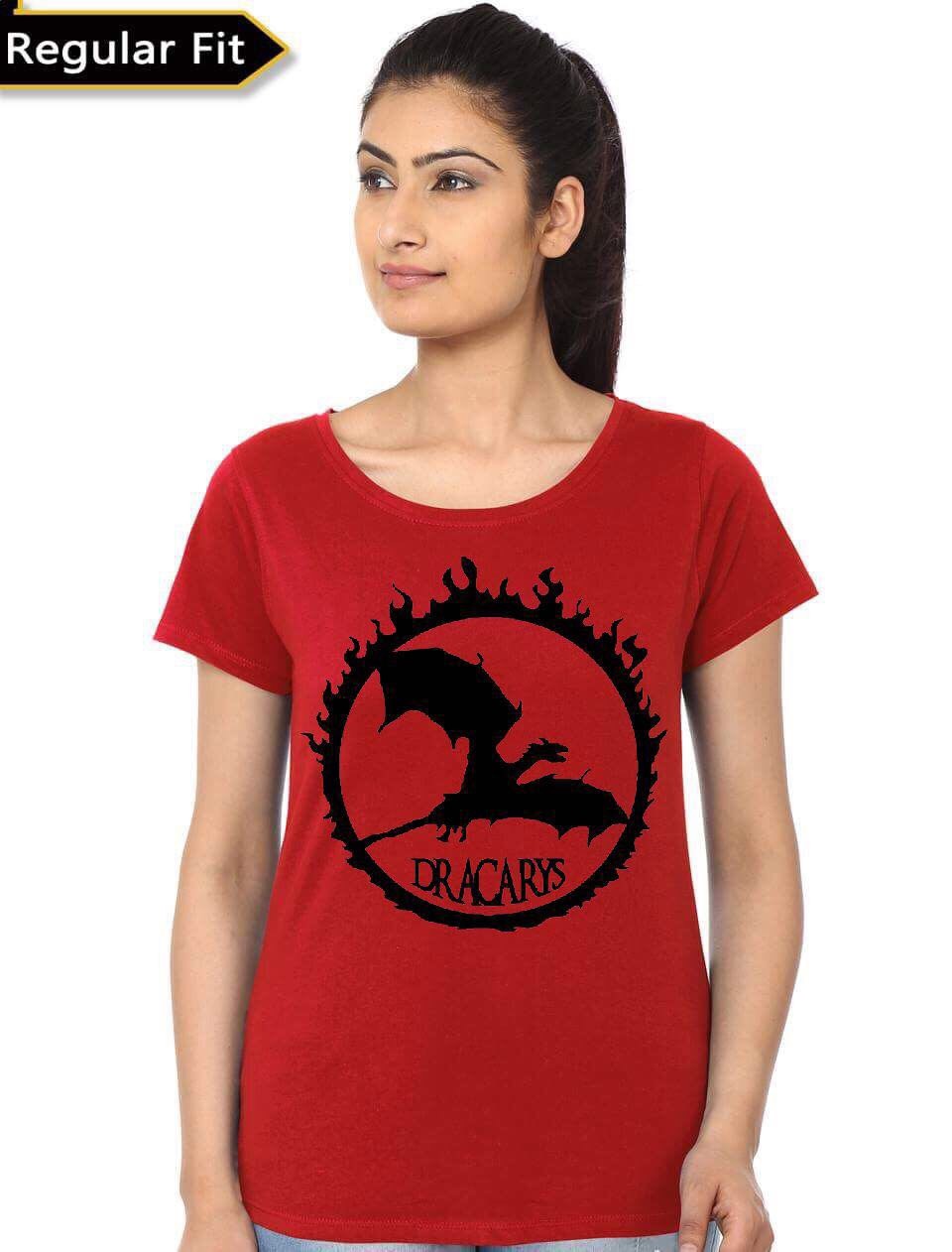 Dracarys Girlâ€™s Red T-Shirt Hoodie, Sweatshirt | CoreVibeTees.com