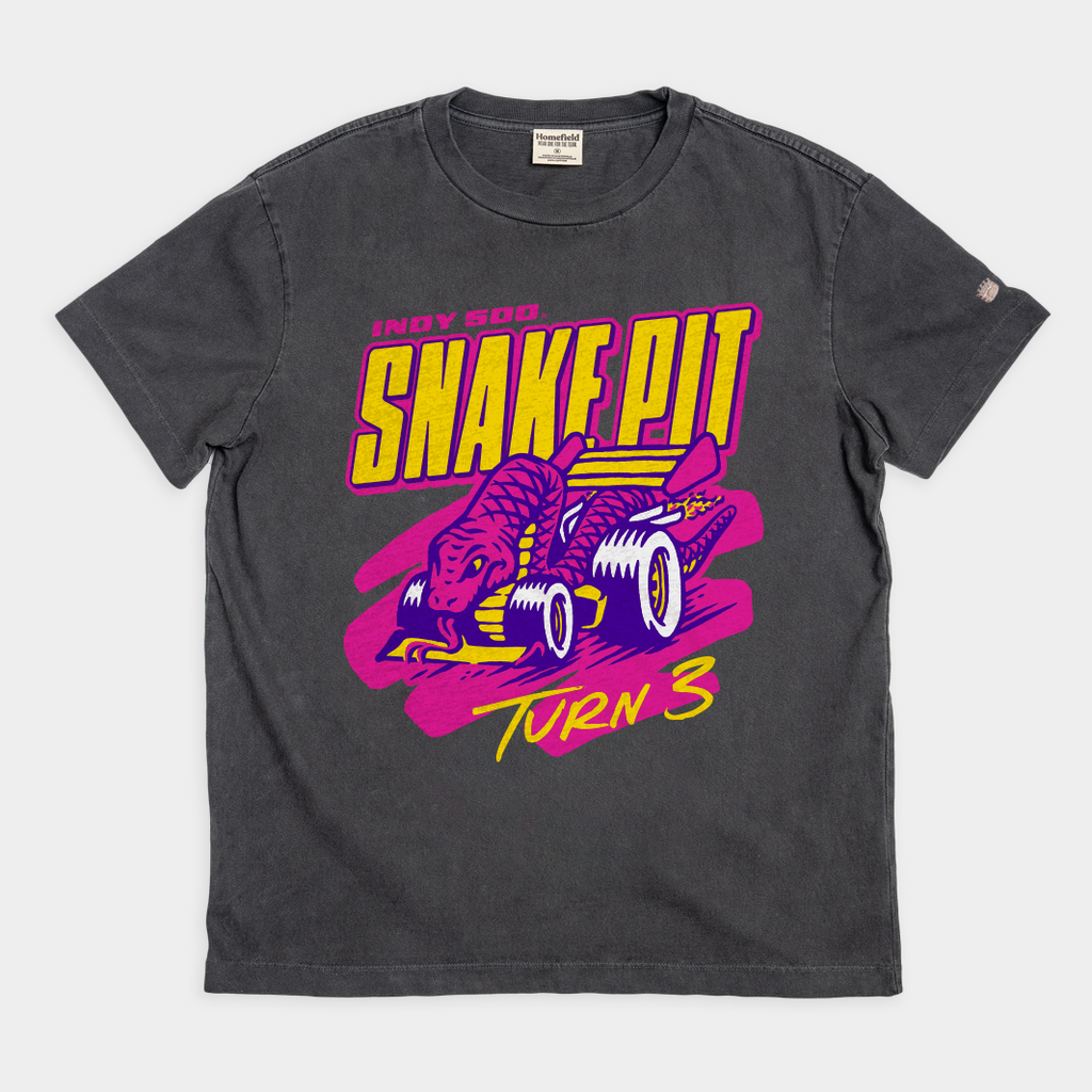 Indianapolis Motor Speedway Snake Pit Vintage Heavyweight Tee Hoodie, Sweatshirt | CoreVibeTees.com (Image 1)