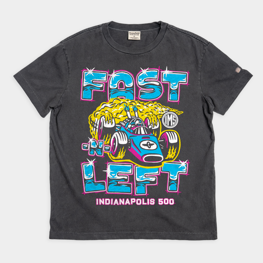 Indianapolis 500 "Fast N Left" Heavyweight Tee Style001 Hoodie, Sweatshirt | CoreVibeTees.com