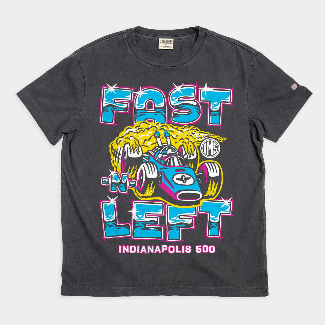 Indianapolis 500 "Fast N Left" Heavyweight Tee Style001 Hoodie, Sweatshirt | CoreVibeTees.com