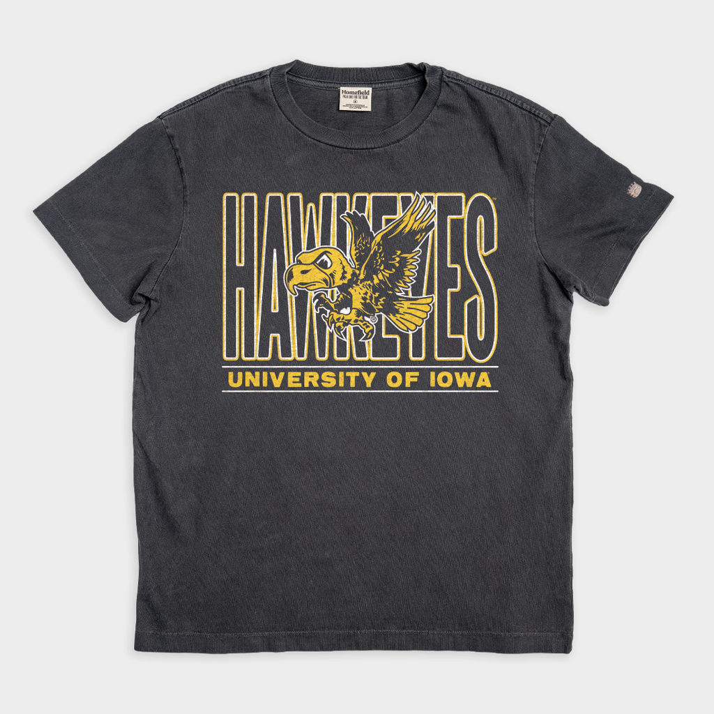 Retro '90s Iowa Hawkeyes Vintage Heavyweight Tee Style001 Hoodie, Sweatshirt | CoreVibeTees.com (Image 1)