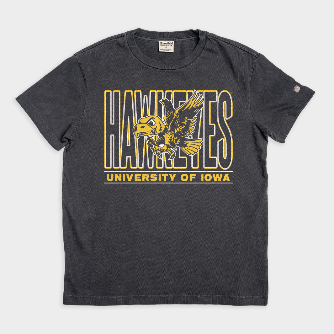 Retro '90s Iowa Hawkeyes Vintage Heavyweight Tee Style001 Hoodie, Sweatshirt | CoreVibeTees.com (Image 1)