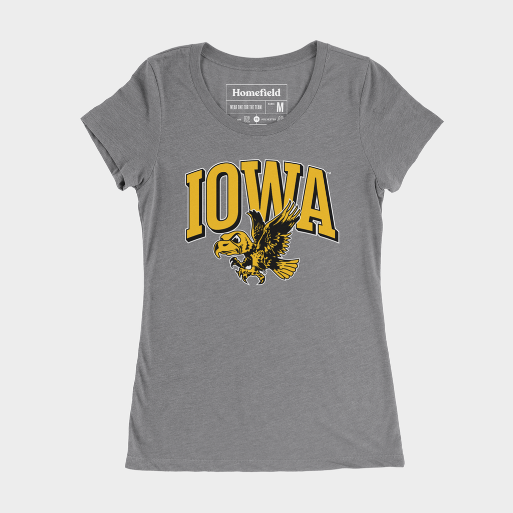 Iowa Vintage Herky Women's Tee Hoodie, Sweatshirt | CoreVibeTees.com (Image 1)