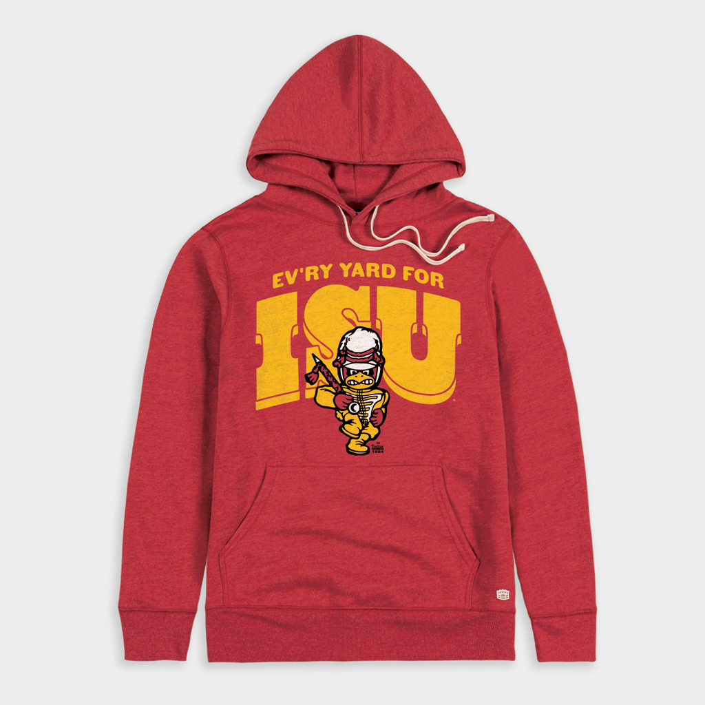 Iowa State "Ev'ry Yard for ISU" Hoodie Style001 T-Shirts, Sweatshirt | CoreVibeTees.com