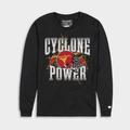 Iowa State Football "Cyclone Power" Helmet Long Sleeve Tee Style001 Hoodie, Sweatshirt | CoreVibeTees.com