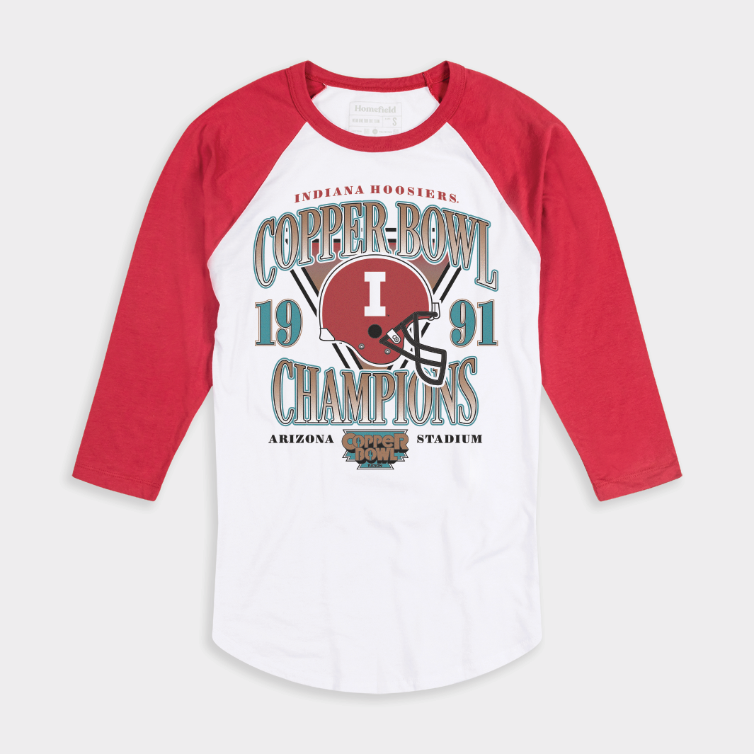 Indiana Football 1991 Copper Bowl Champs Baseball Tee Style001 Hoodie, Sweatshirt | CoreVibeTees.com