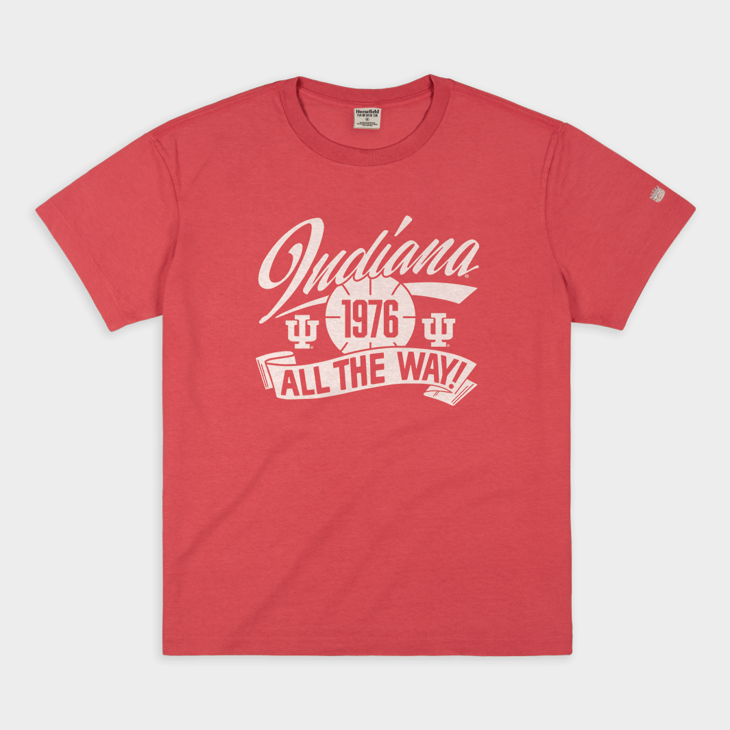 Indiana "All The Way!" Vintage Heavyweight Tee Style001 Hoodie, Sweatshirt | CoreVibeTees.com (Image 1)