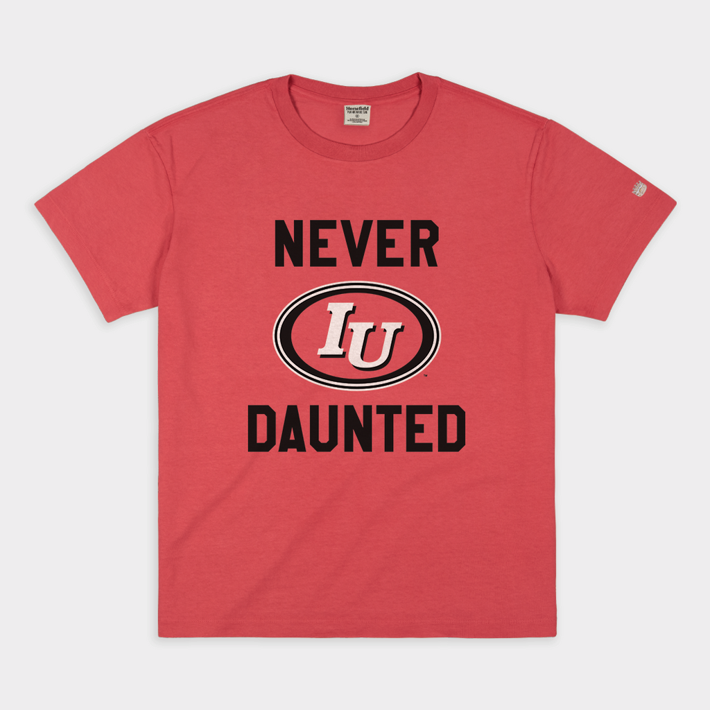 Never Daunted Vintage IU Oval Logo Vintage Heavyweight Tee Style001 Hoodie, Sweatshirt | CoreVibeTees.com