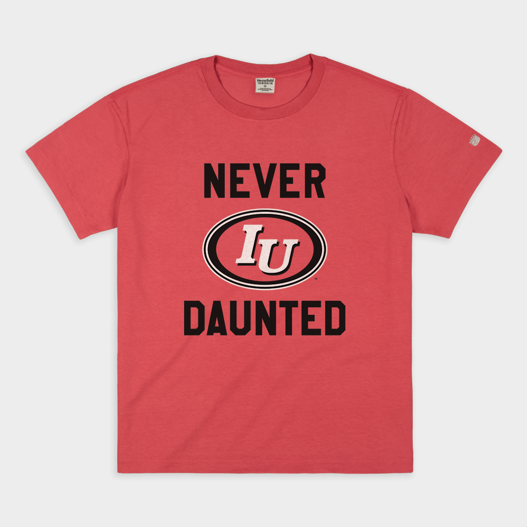 Never Daunted Vintage IU Oval Logo Vintage Heavyweight Tee Style001 Hoodie, Sweatshirt | CoreVibeTees.com