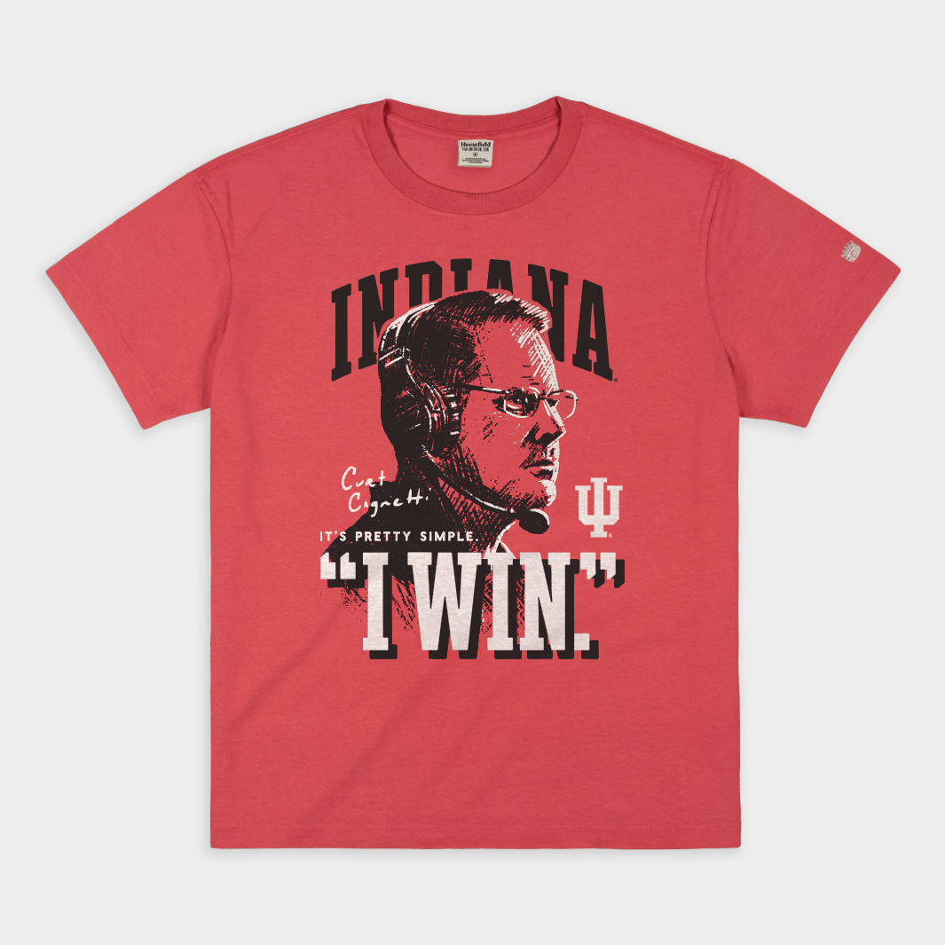 IU Football Curt Cignetti "I Win" Vintage Heavyweight Tee Style001 Hoodie, Sweatshirt | CoreVibeTees.com (Image 1)