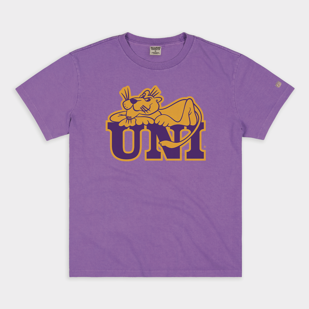 Northern Iowa Sleeping Panther Vintage Heavyweight Tee Style001 Hoodie, Sweatshirt | CoreVibeTees.com (Image 1)