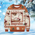 Ibuprofen Meme Cat Ugly Christmas Sweater