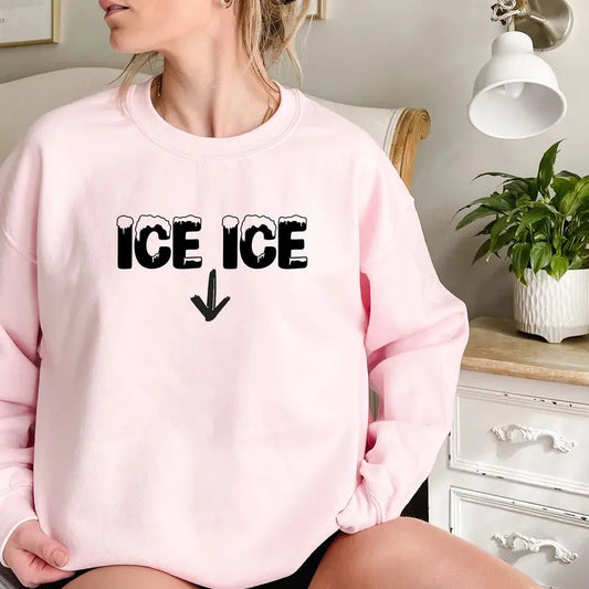 Ice Ice Baby Sweatshirt, Pregnant Sweatshirt, Mom To Be Shirt, Funny Tee, New Mom Gift, Ice Ice Baby Shirt, Mom Sweatshirt