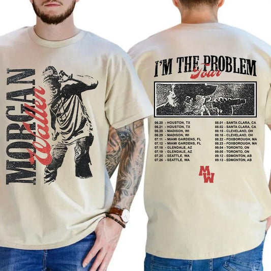 If I'm The Problem Bull Skull  Shirt, Wallen Country Music Concert 2025, Tour Edition Fan Gift Graphic Shirt