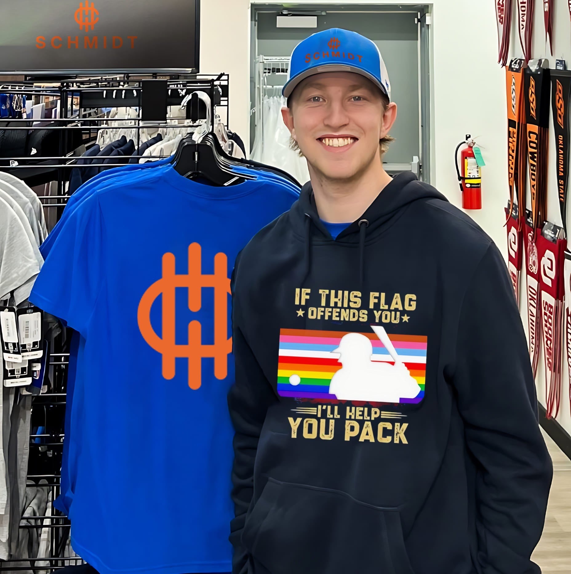 If this flag offends you I’ll help you pack Pride baseball shirt