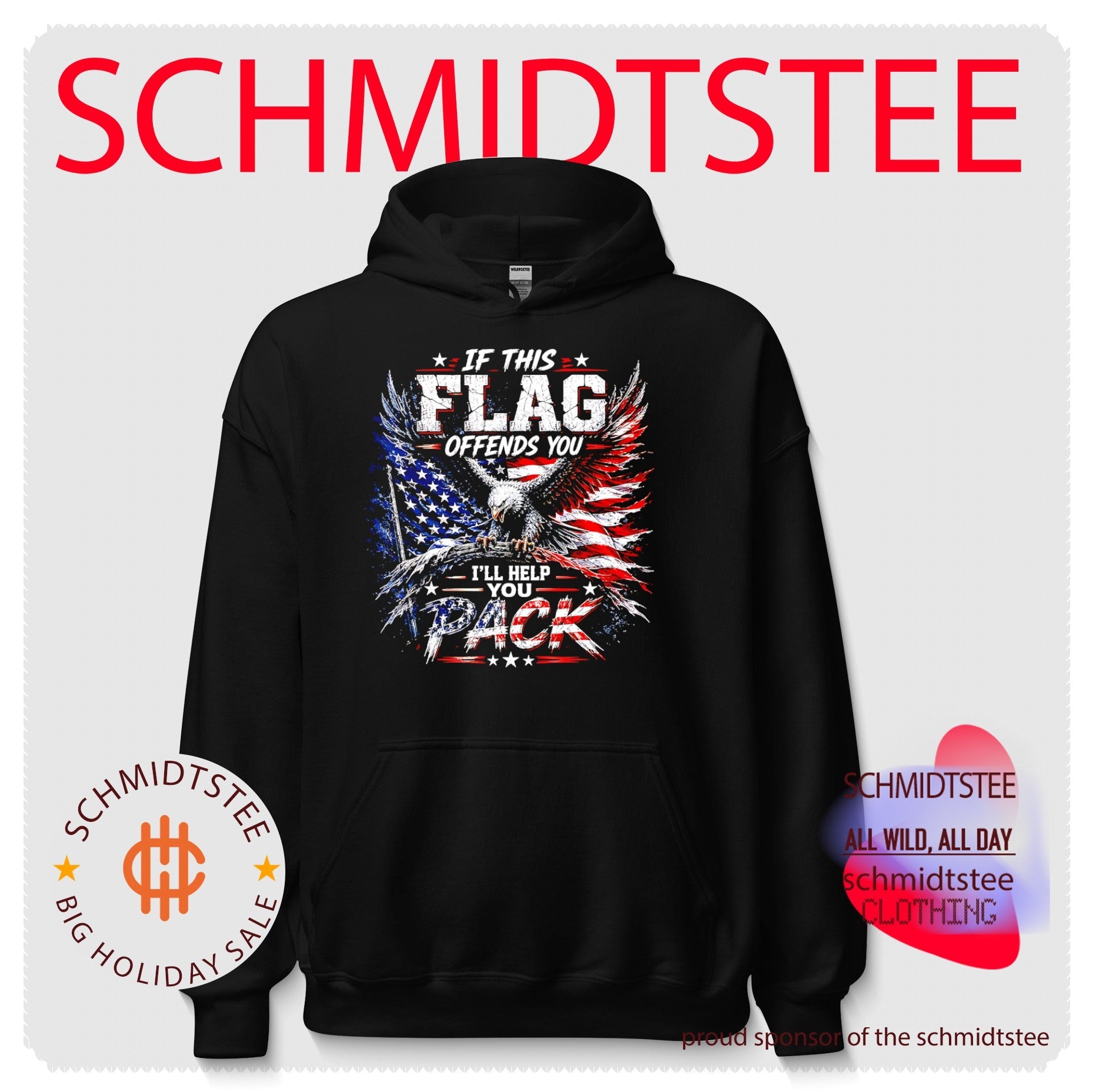 If this flag offends you I’ll help you pack flag shirt