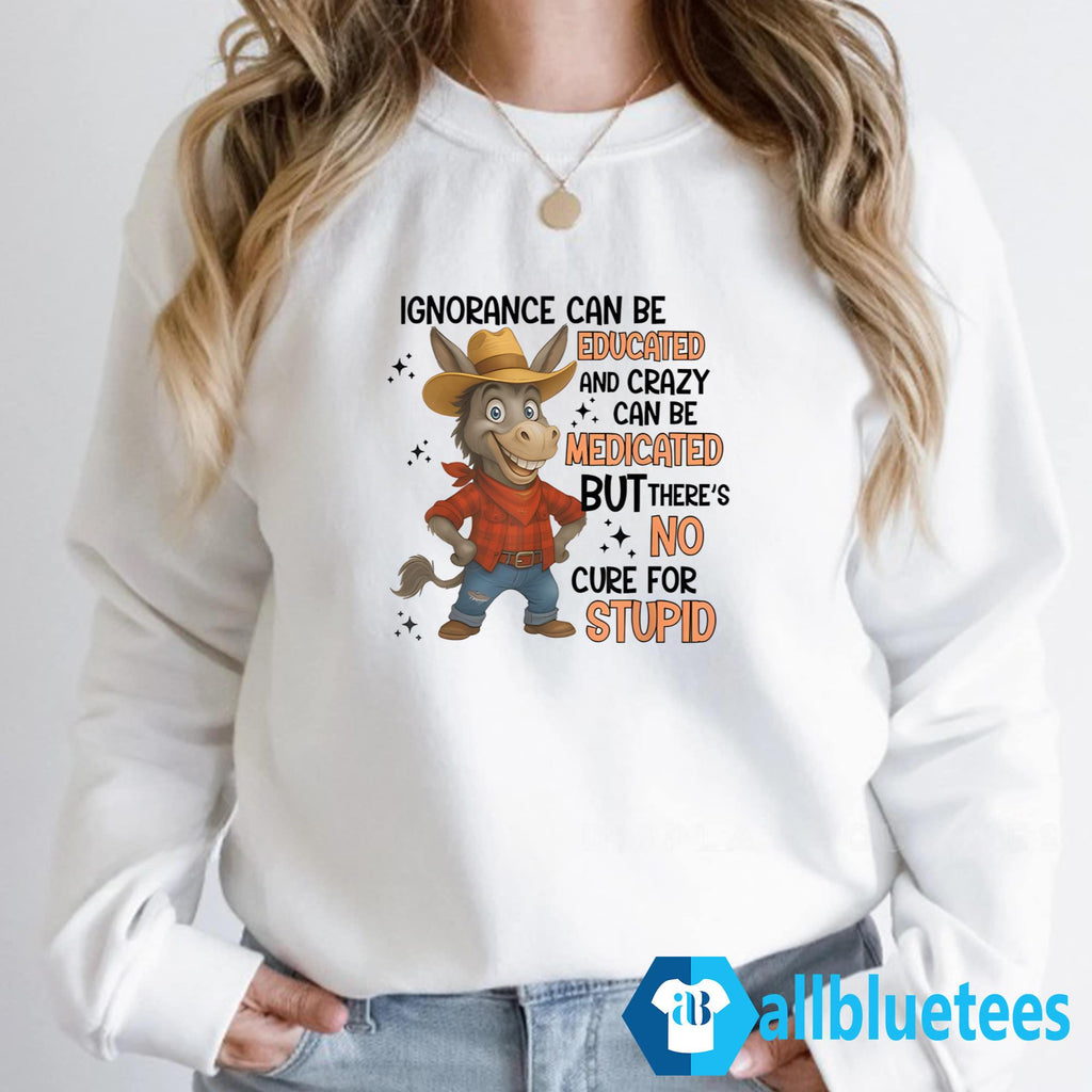Ignorance Can Be Educated And Crazy Can Be Medicated But There’s No Cure For Stupid Shirt