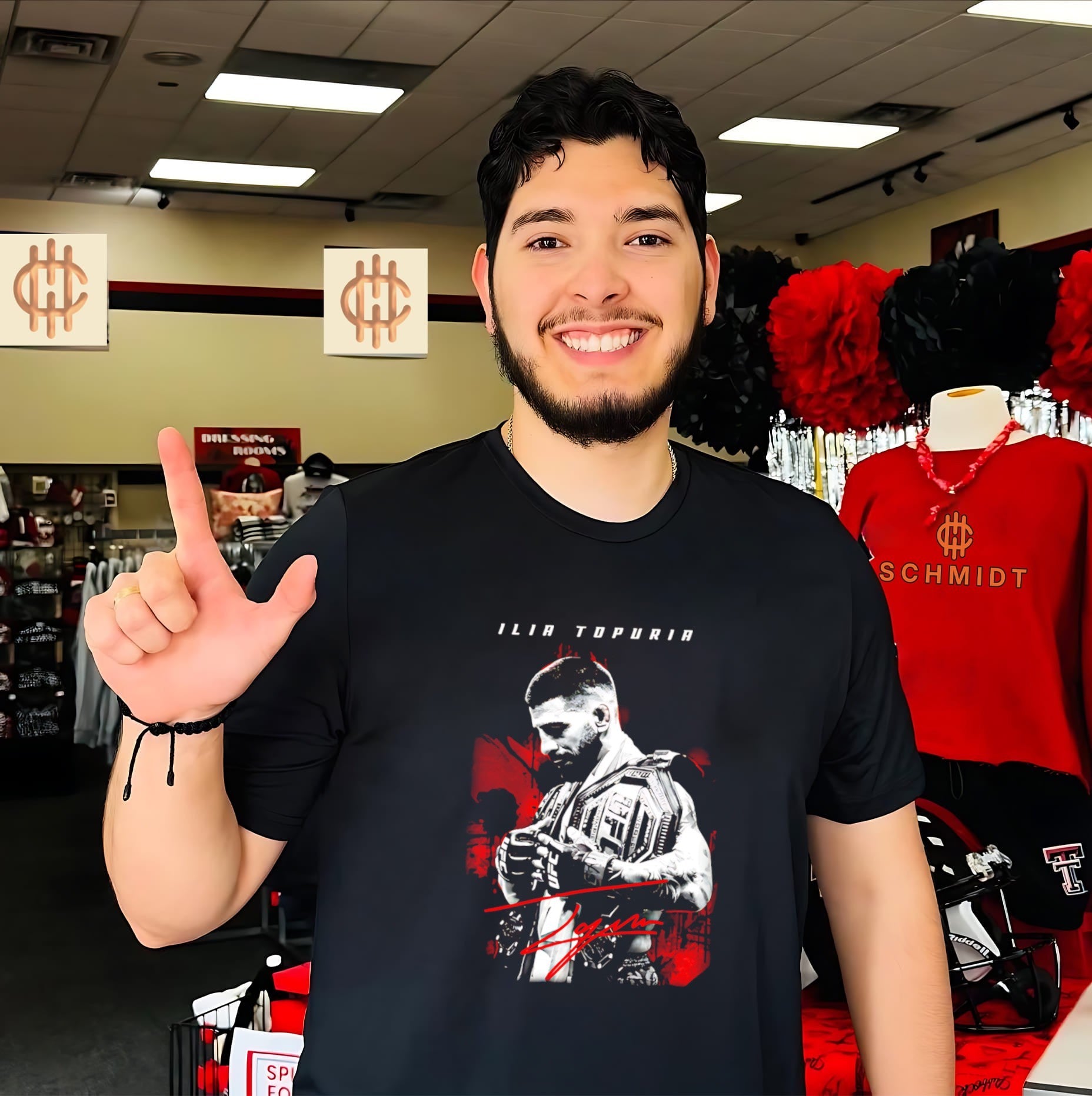 Ilia Topuria UFC Champion 2026 signature graphic shirt