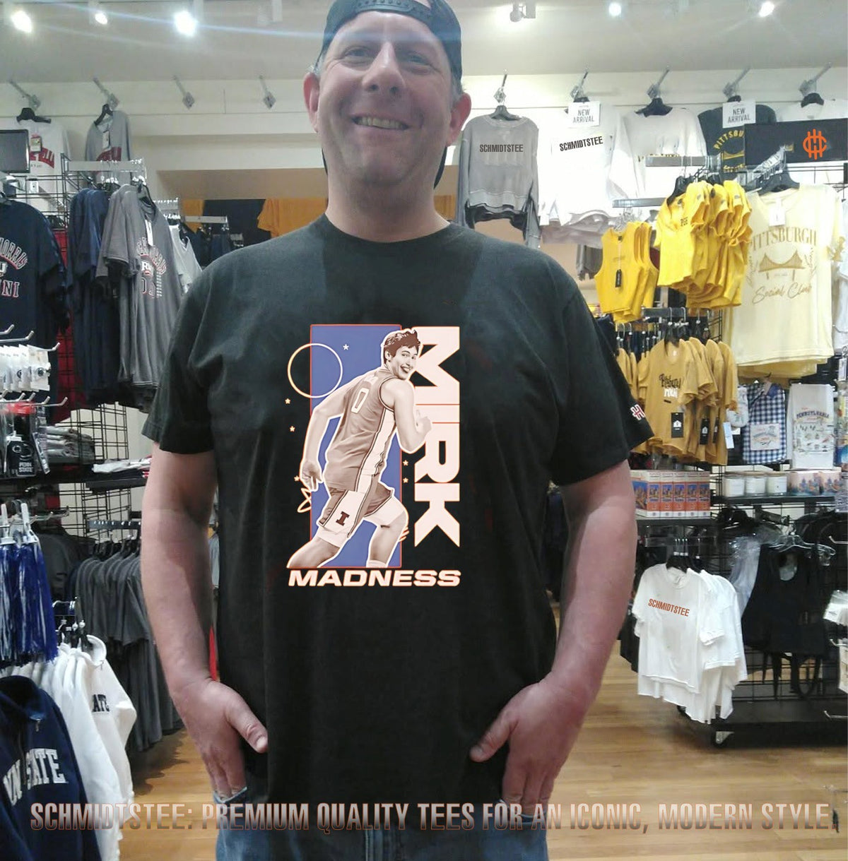 Illinois Basketball Mirk Madness player collage shirt